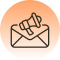 email marketing gradient icon orange