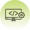software development gradient icon green